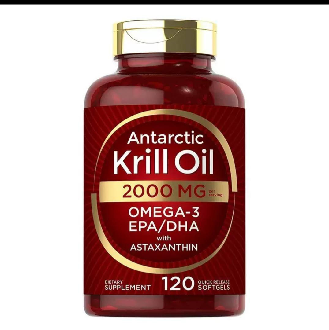Antartic Krill Oil (2,000 mg) Omega-3 with Astaxanthin – 120 soft gels